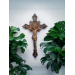 Carved Wooden Crucifix, Catholic Crucifix, Jesus Christ, wooden cross, Choose Size 10X5.7 up to 26X14.8 inches, Free Shipping