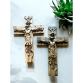  Wooden original Crucifix, Wooden Cross, Natural Wood, Carved cross, Free Shipping