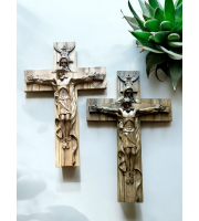  Wooden original Crucifix, Wooden Cross, Natural Wood, Carved cross, Free Shipping