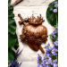 Wooden Three Sacred Hearts of the Holy Family Wall Hanging Art, Free Shipping