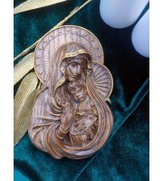 Our Lady of Tenderness Plaque - Gold